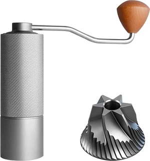 Manual Coffee Grinder with Stainless Steel Burrs, Adjustable Settings for Espresso, Drip & French Press, White Manual Coffee Grinder with Stainless Steel Burrs, Adjustable Settings for Espresso, Drip & French Press, White