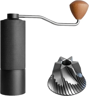 Manual Coffee Grinder with Stainless Steel Burrs, Adjustable Settings for Espresso, Drip & French Press, Black Manual Coffee Grinder with Stainless Steel Burrs, Adjustable Settings for Espresso, Drip & French Press, Black