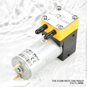12V Micro DC Diaphragm Vacuum Pump, 0.4-1L/min Self-Priming for Instruments & Equipment