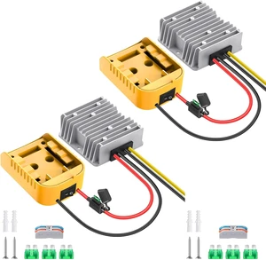 2-Pack 20V to 12V 20A 240W Step-Down Converter for DeWalt 20V Battery, with Over-Discharge Protection 2-Pack 20V to 12V 20A 240W Step-Down Converter for DeWalt 20V Battery, with Over-Discharge Protection