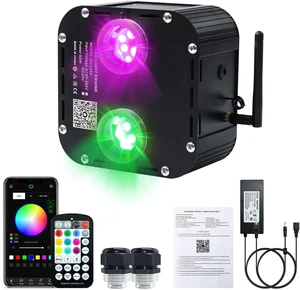 50W Dual-Head Dual-Color Twinkle Fiber Optic Light Engine, APP Control, Music Mode & Remote 50W Dual-Head Dual-Color Twinkle Fiber Optic Light Engine, APP Control, Music Mode & Remote