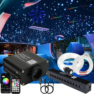 16W Twinkle Fiber Optic Starlight Headliner Kit, 600pcs 13.1ft with RGB Meteor & Sound Mode, APP & Remote 16W Twinkle Fiber Optic Starlight Headliner Kit, 600pcs 13.1ft with RGB Meteor & Sound Mode, APP & Remote