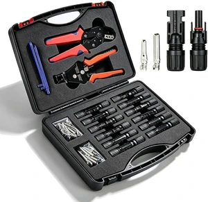 24-Pairs Solar Panel Connectors with Stripper & Crimping Tool Kit 24-Pairs Solar Panel Connectors with Stripper & Crimping Tool Kit