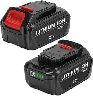 2PACK 20V MAX Lithium Battery 6.5Ah for Black+Decker LBXR20 LB20 LBX20  LB2X4020