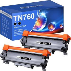 TN760 High Yield Black Toner Cartridge Replacement for TN-760 TN 760 TN730 TN-730 for HL-L2350DW HL-L2395DW HL-L2390DW HL-L2370DW MFC-L2690DW MFC-L2750DW L2710DW L2550DW MFC-L2710DW (2 Pack)