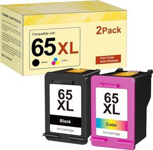 PrintImpression 65XL Ink Cartridges Replacement for 65XL 65 XL for DeskJet 2622 2655 3752 3758 2652 3722 3723 Envy 5058 5052 5055 Printer (1 Black, 1 Color)