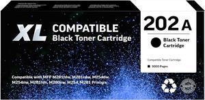 Compatible Toner Cartridge Replacement for 202A Black Laserjet Toner Cartridge. Works with Laserjet Pro MFP M281fdw M281cdw M254dw M254nw M281fdn M280nw M254 M281 Printers