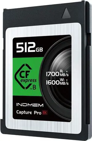 512GB CFexpress Type B Memory Card, Raw 8K Video Recording,up to 1700MB/s Read, 1600MB/s Write, Compatible with Nikon Z6/Z7/D6,Canon EOS-1DXMark III/EOS-R5,Panasonic S1/S1R,DJI Ronin 4D