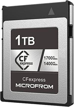Mounleve 1TB CF Express Type B Card (1700/1100 R/W) xqd Memory Cards for 8K RAW Recording, Pairs with Compatible Nikon, Panasonic & Canon DSLR Cameras