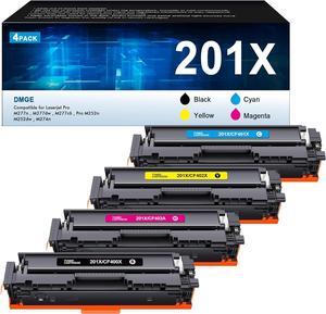 201A 201X Toner Cartridges - High Yield 4 Pack Replacement for 201X 201A Compatible with Color Laserj Pro MFP M277dw Toner, M252dw Toner M277c6, Color Laserj Pro M277 M252 Series | CF400X