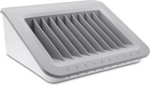 Charging Station For Laptops - Charging Station For Classroom Organization W/ Surge Protection & Cable Management - Up To 10 Devices Including iPads, Samsung Tablets, Chromebooks & More