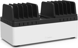 Charge W/ Fixed Dividers - AC Classroom Charging Station for Laptops & Tablets Organization iPad Up To 10 Devices Including iPads, More