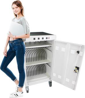 Mobile Charging Cart 35-Device, Laptop cart for Chromebooks, iPads, Mobile Locking iPad Cart for Library, School, Hospital, Exhibition