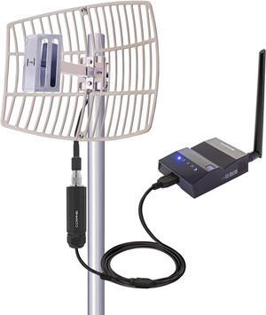 CC Vector Extended Long Range WiFi Receiver System - Works with All Devices - Receives Distant WiFi and Repeats to All WiFi Devices in a New Location 2.4GHz
