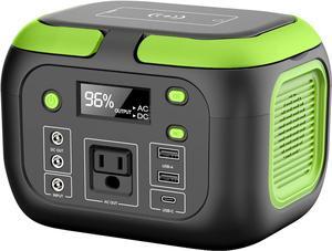 Portable Power Bank with AC Outlet 110V/200W, 42000mAh Power Station with Fast Wireless Charger, Support Pass Through Charging, 7 Outputs Backup Lithium Battery for Home Camping Emergency Grey