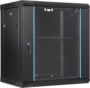 12U Wall Mount Network Server Rack Cabinet Enclosure 15.5'' Deep Door Lock