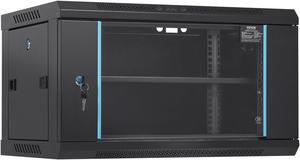 6U Wall Mount Network Server Rack Cabinet Enclosure 15.5'' Deep Door Lock