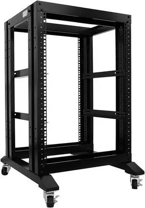 15U 4 Post Open Frame 19" Server/Audio Steel Rack 17" Deep
