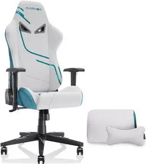 Genie Game Chairs Office Chair Cloth Computer Desk Chair with Lumbar Support, Ergonomic PC Game Recliner Chair Racing Style for Teens Blue