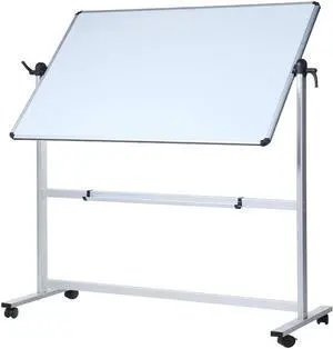 Double-Sided Magnetic Mobile Whiteboard,72 x 40 Inches Aluminium Frame and Stand