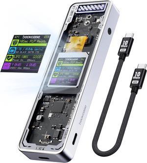 Explorer Edition M.2 NVMe SSD Enclosure,Support 10s PLP Prevents Write Data Loss,USB 3.2 Gen 2 Type-C (10 Gbps), fits NVMe PCIe,Size 2230/2242/2260/2280,Support M-Key B+M Key UASP