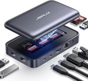 Docking Station Dual Monitor, 10 in 1 USB-C Docking Station, Laptop Docking Station with 4K HDMI, 100W PD, USB 3.0, 1000Mbps Ethernet, SD/TF