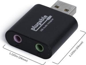 USB Audio Adapter with 3.5mm Speaker-Headphone & Microphone Jack