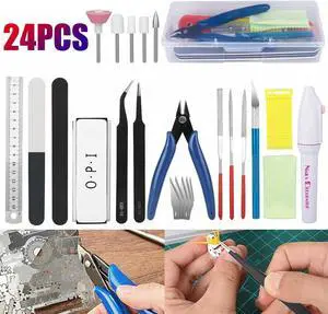 24PCS Gundam Modeler Basic Tool Set Craft Kit Car Model Hobby Building Repairing
