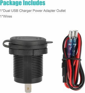 Car Cigarette Lighter Socket Splitter 4.2A Dual USB Charger Power Adapter Outlet