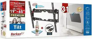 CM310+ Tilt TV Wall Mount 13" - 65" Cleaning Kit + 6ft HDMI
