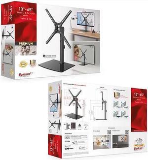 320 Tabletop TV Mount 13" -65" Swivel & Tilt Flat/Curved TV Stand Base