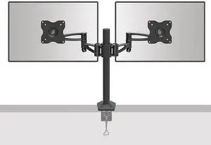 E642 Dual Flat / Curved Monitor Desk Mount 13" - 29" Dual Monitor Desk