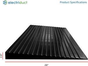 2.8" Non Slip Rubber Threshold Wheelchair Ramp for Accessibility | Use with Wheelchairs, Mobility Scooters for Home, Steps, Stairs, Doorways, Curbs - 40" W x 28" L Black
