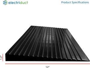 1.2" Non Slip Rubber Threshold Wheelchair Ramp for Accessibility | Use with Wheelchairs, Mobility Scooters for Home, Steps, Stairs, Doorways, Curbs - 40" W x 12" L Black