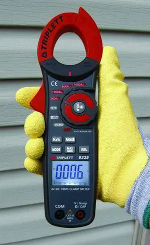 6000 Count Clamp-On Digital Multimeter - AC/DC Current, AC/DC Voltage, Resistance, Frequency, Capacitance, Temperature, Continuity, Diode Check, and Duty Cycle (9325)