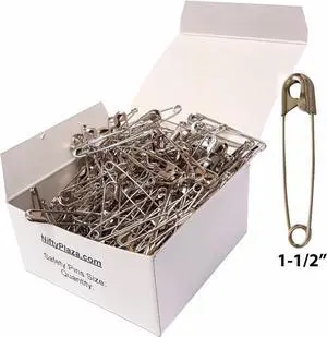 Safety Pins 200 Pack ,Size 1-1/2", Heavy Duty