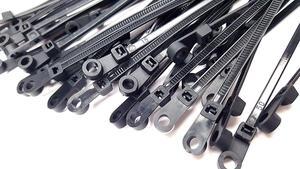 8 Inch Mount Cable Ties 50 lbs Heavy Duty 100 Nylon Wrap Zip Ties