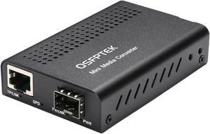 10G Media Coverter, 10 Gigabit Fiber to 10G Copper UTP Ethernet Media Converter, Mini Unmanaged 1x 100M/1G/2.5G/5G/10GBase-T RJ45 to 1x 10GBase-X SFP+ Slot 10Gigabit Ethernet Media Converter