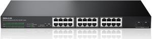 24 Port 2.5G Ethernet Switch Unmanaged Network Switch with 24 x 2.5 Gigabit | 2 x 10G SFP+ | Work with 10-100-1000Mbps Devices | 160G Bandwidth | Plug & Play | Fanless Quiet Metal Internet Switch