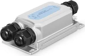 Outdoor IP67 Waterproof Gigabit PoE Passthrough Switch, 1 PoE in 2 PoE Out Extender, IEEE802.3af/at/bt PoE Powered 90W, 10/100/1000Mbps Ethernet, Wall Mount Plug and Play