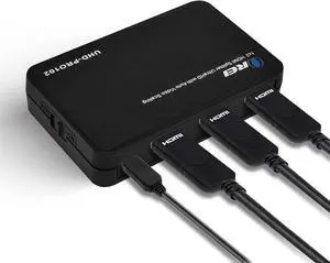 4K@60Hz 1 in 2 Out HDMI Duplicator Splitter - with Scaler 1x2 2 Ports with Full Ultra HD, HDCP 2.2, 4K at 60Hz 4: 4: 4 1080p & 3D Supports EDID Control - UHD-PRO102