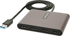 USB 3.0 to 4x HDMI Adapter - External Video & Graphics Card - USB Type-A to Quad HDMI Display Adapter Dongle - 1080p 60Hz - Multi Monitor USB A to HDMI Converter - Windows Only (USB32HD4)