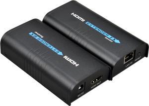 HDMI Extender 400ft(120m),1 to Many Over IP LAN Switch,1080P@60Hz Full HD Video and Audio by Single Cat5 Cat5e Cat6 Cat6e Cat7 Cable,Transmitter and Receiver