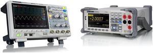 Siglent Technologies SDS1104X-E 100Mhz Digital Oscilloscope 4 channels Standard Decoder, Grey and Siglent Technologies SDM3045X 4-1/2 Digit Digital Multimeter, DMM Bundle