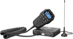 MXT275 MicroMobile® GMRS Radio  15 watts Two-Way Radio with Integrated Control Microphone  Overland Caravanning Tractors  Detachable External Magnetic Mount Antenna - 8 Repeater Channels