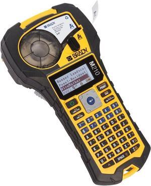 M210 Portable Label Printer with Rubber Bumpers, Multi-Line Print, 6 to 40 Point Font (Replaces BMP21-PLUS Printer), Yellow/Black, 9.5 in H x 4.5 in W x 2.5 in D