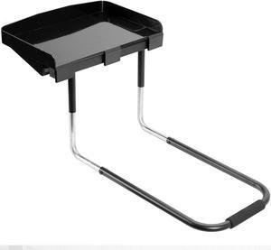 Black Under Mattress Bedside Laptop Shelf, Adjustable 17" x 11" Tray