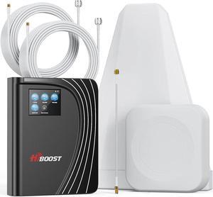 Home MultiRoom - Cell Phone Signal Booster | Boosts 4G LTE & 5G up to 6,000 sq ft for All U.S. Carriers - Verizon, AT&T, T-Mobile & More | Touch Screen Monitor with 2 Antennas| FCC Approved