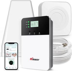 Cell Phone Signal Booster, Cover 8000 sq ft with 2 Indoor Antennas for All US Carriers, Cell Phone Booster for Home Office and Destination RV 4G 5G LTE Verizon AT&T T-Mobile APP Support FCC
