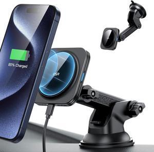MagSafe Car Mount Charger, Dashboard Magnetic Wireless Car Charger, for MagSafe Car Charger, Windshield Car Phone Holder Mount for iPhone 15/14/13/12, Fast Charging